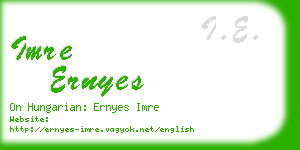 imre ernyes business card